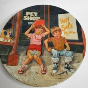 1982 Royal Manor Porc "The Pet Shop" Coll Plate